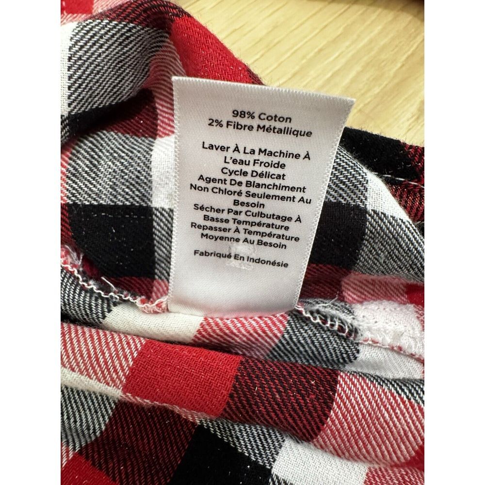 Talbots | Classic Cotton Shirt |  Red Pop Plaid  | Size M - Picture 7 of 7
